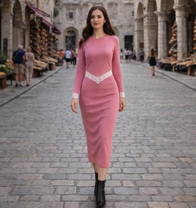 Elegant Pink Long Skirt & Top Set | Size Fits Till 3XL 💖