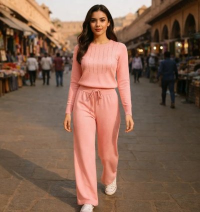 Premium Woolen CordSets with Elegant Rhinestones ✨ | Free Size | Multiple Colours