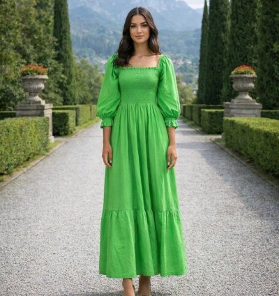 Elegant Summer Long Dress for Women – Breezy, Stylish & Comfortable | Free Size 🌼👗