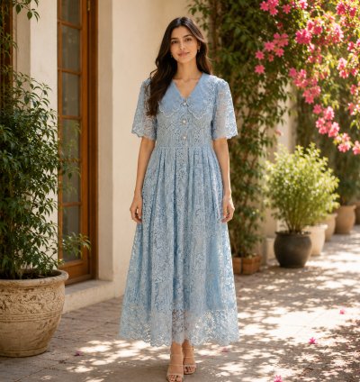 Premium Cotton Linen Stripe Dress for Women | Plus Size Comfort Wear